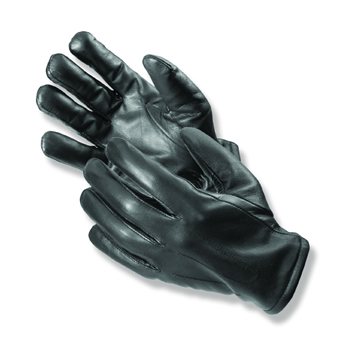 BLACK LEATHER THINSULATE LINED GLOVES
