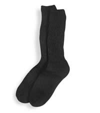 MENS BLACK CREW LENGTH SOCKS