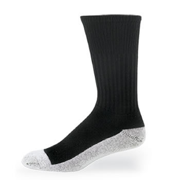 Health Sock Black with White Foot