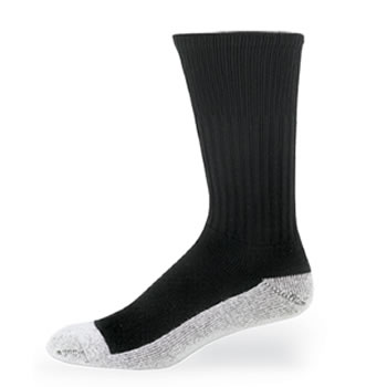 HEALTH SOCK BLACK WITH WHITE FOOT