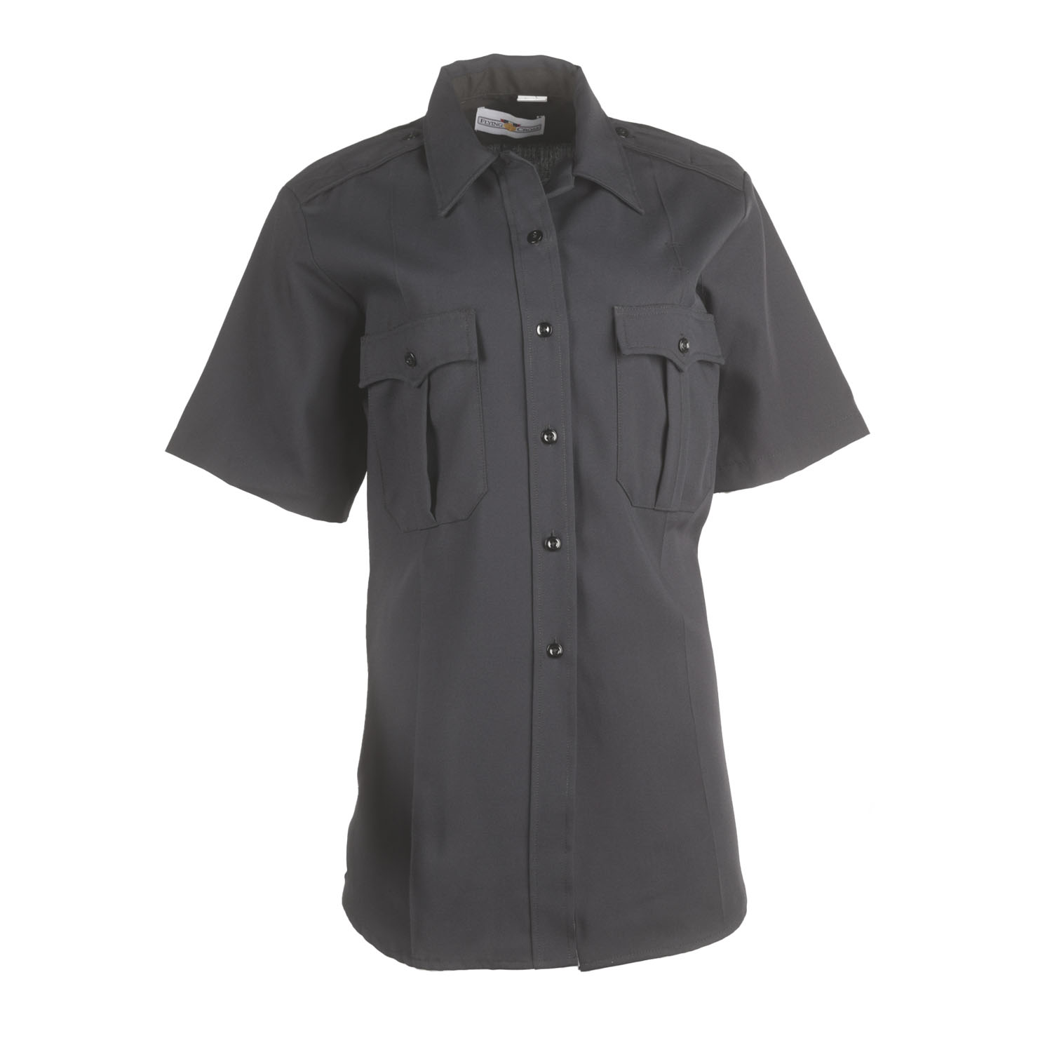 WOMENS S/S NAVY TROPICAL DELUXE ALL WEATHER 65/35 DACRON POLYESTER/RAYON BLEND SHIRT